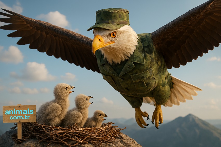 eagle,eagle family,animals,Eagle and her chicks,animals.com.tr,animal