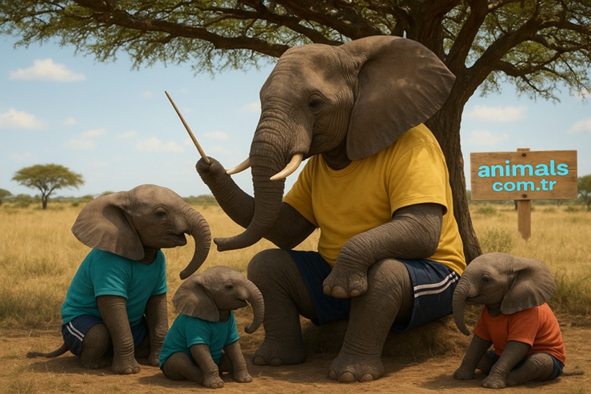 elephant,elephant family,animals,elephant and her Babies,animals.com.tr,animals